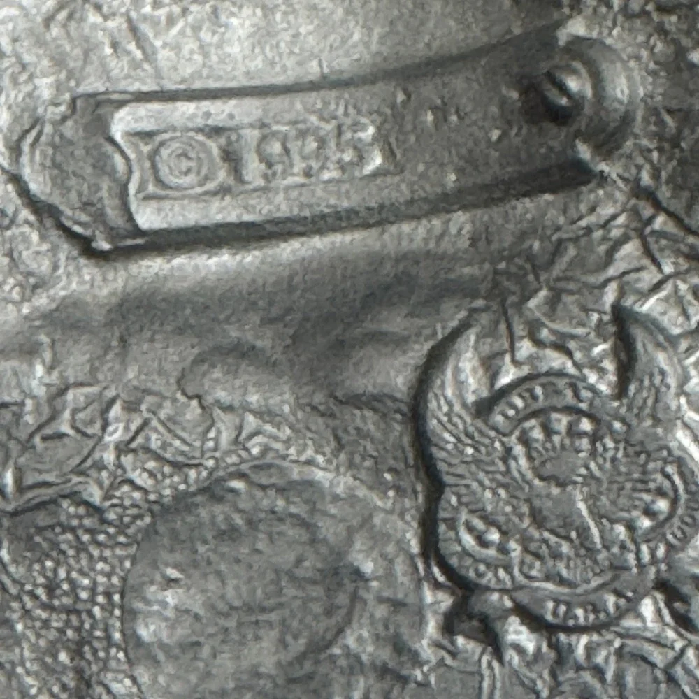 Skull Spider Belt Buckle Sworn to Fun‎ Loyal to None Poker Cards Pewter 1995